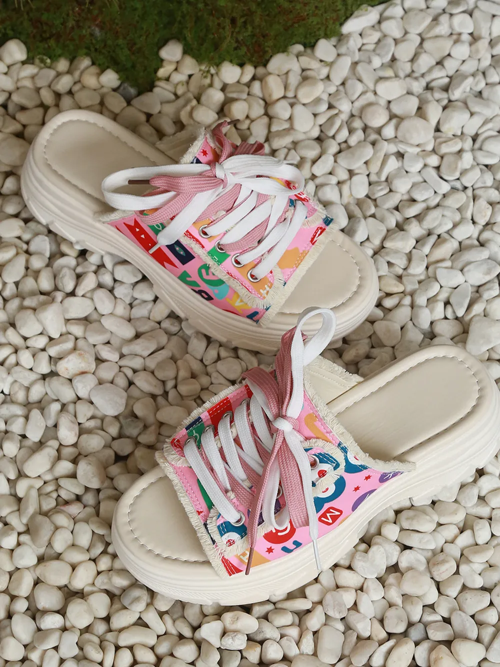 Platform Lace-Up Sandals, image 4