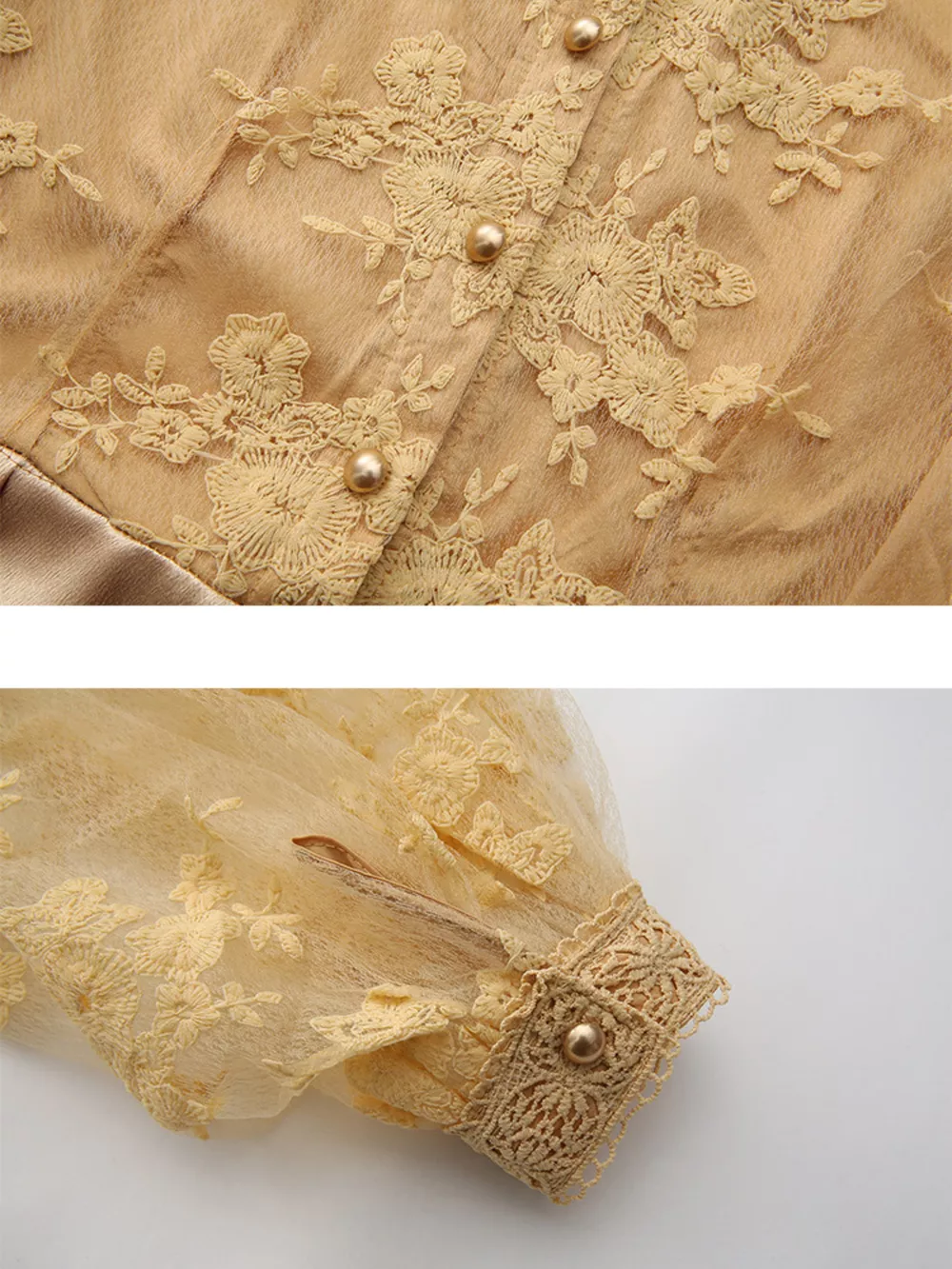 Lace Lantern Sleeve Belted Maxi Dress, image 3