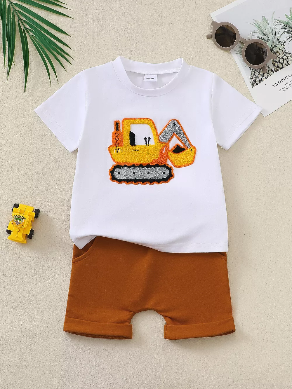 Children's Embroidered T-shirt & Shorts Set, image 5