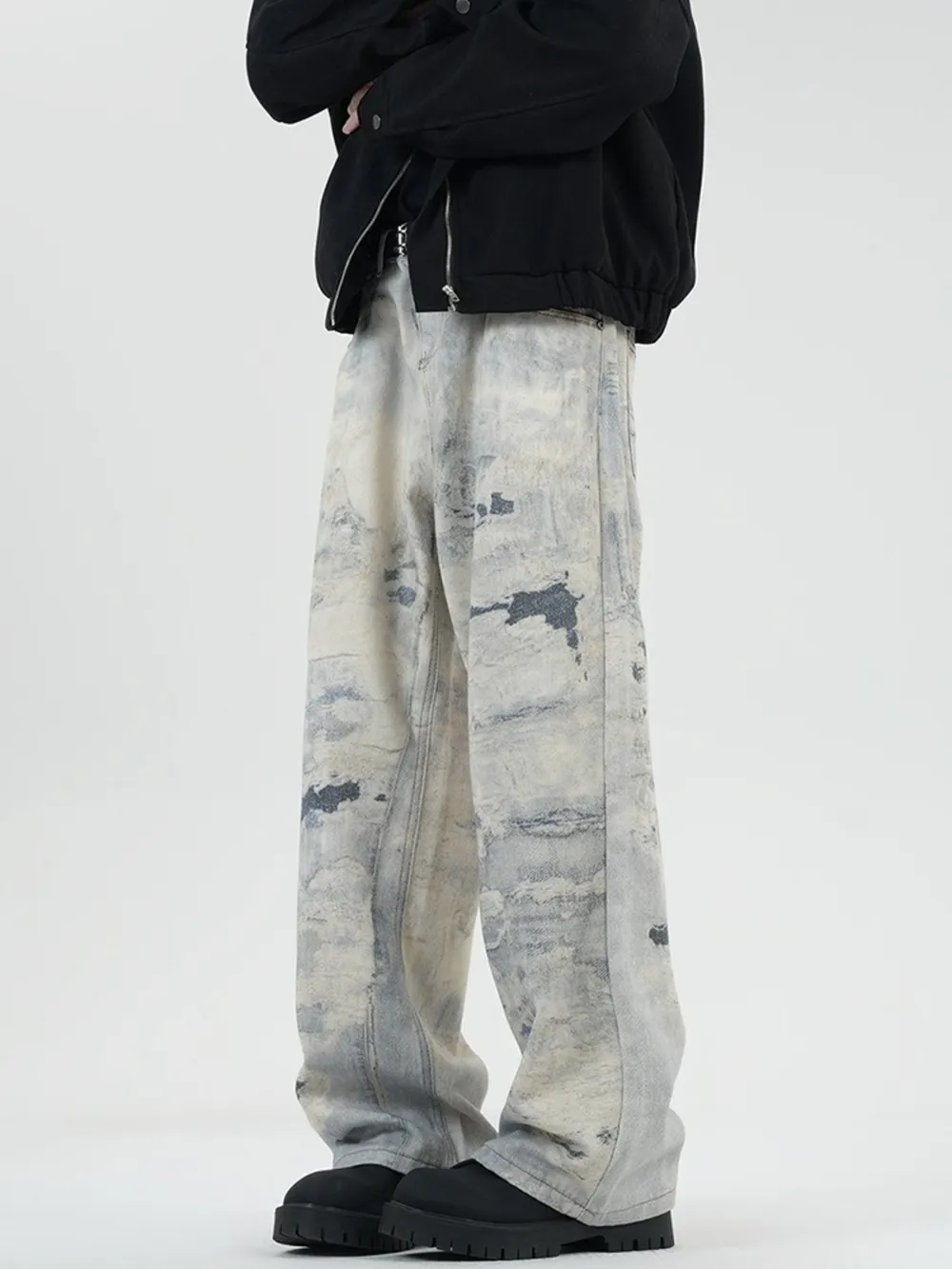 Men's Full Size Wide Leg Jeans Plus Size, image 3