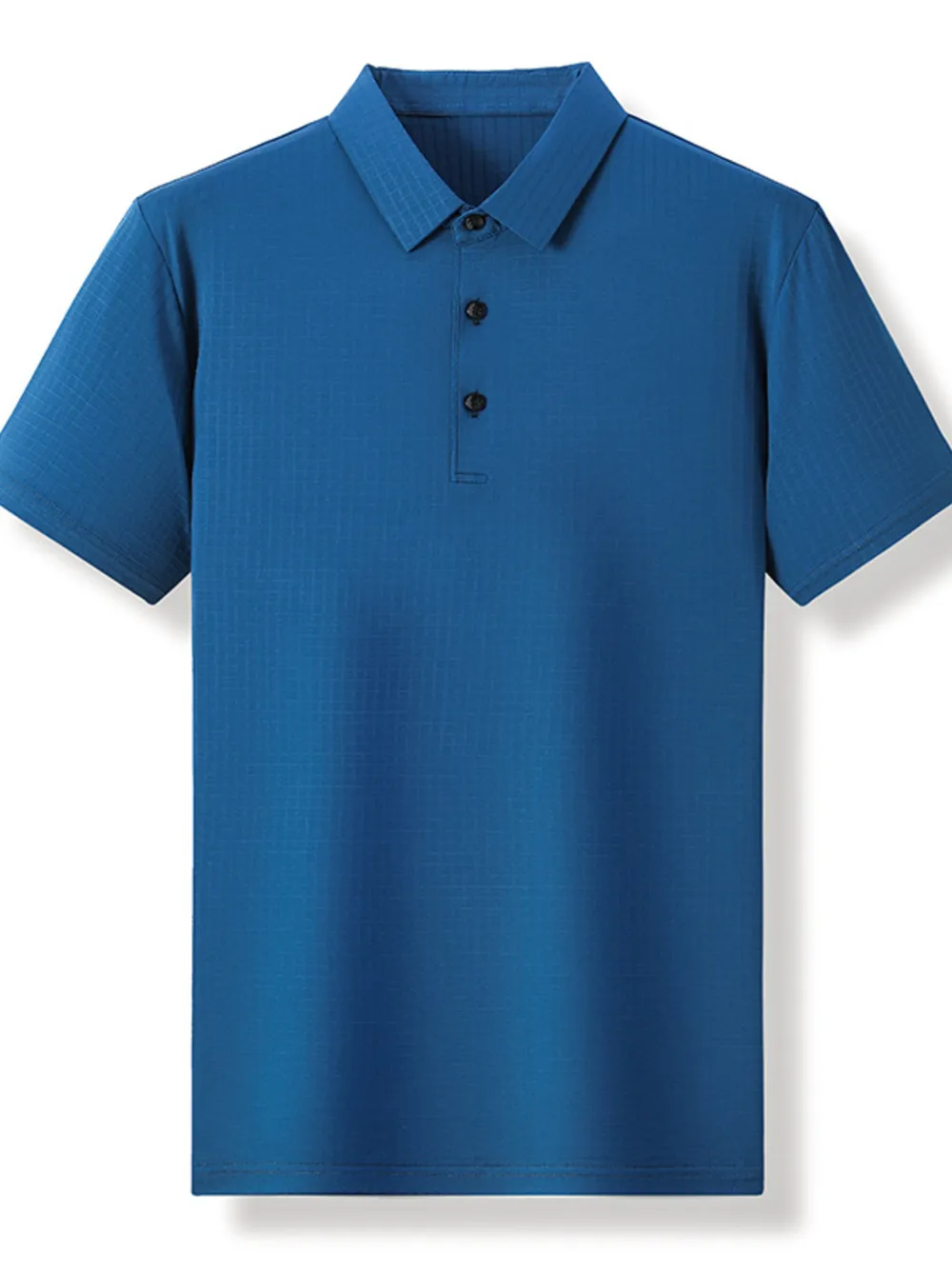 Men's Plus Size Textured Short Sleeve Polo, image 5