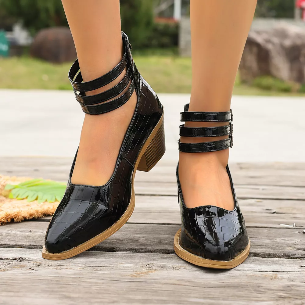 Point Toe Block Heels Pumps, image 2