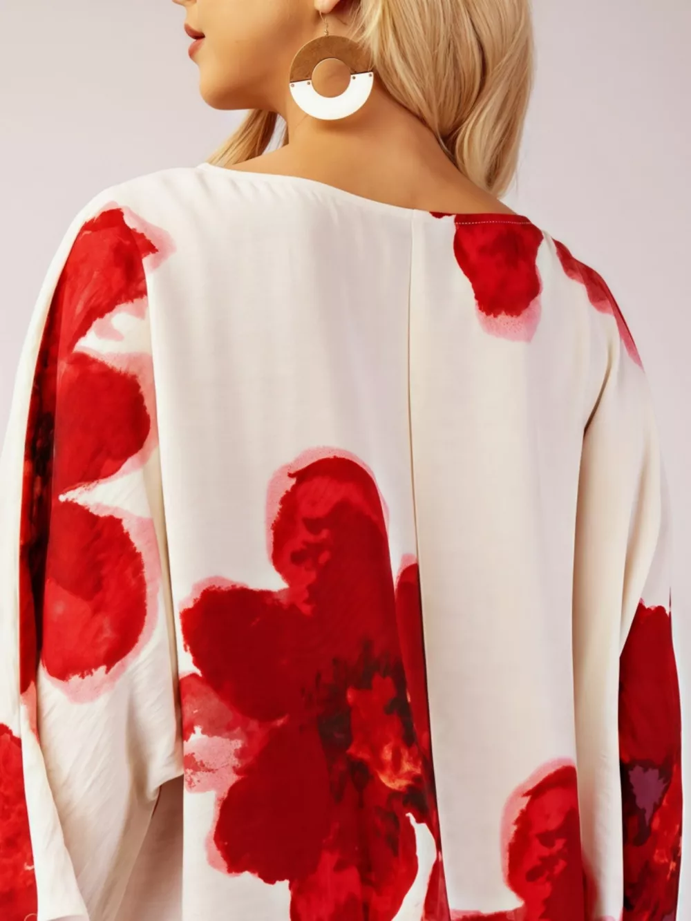 Floral Print Round Neck Dress, image 4