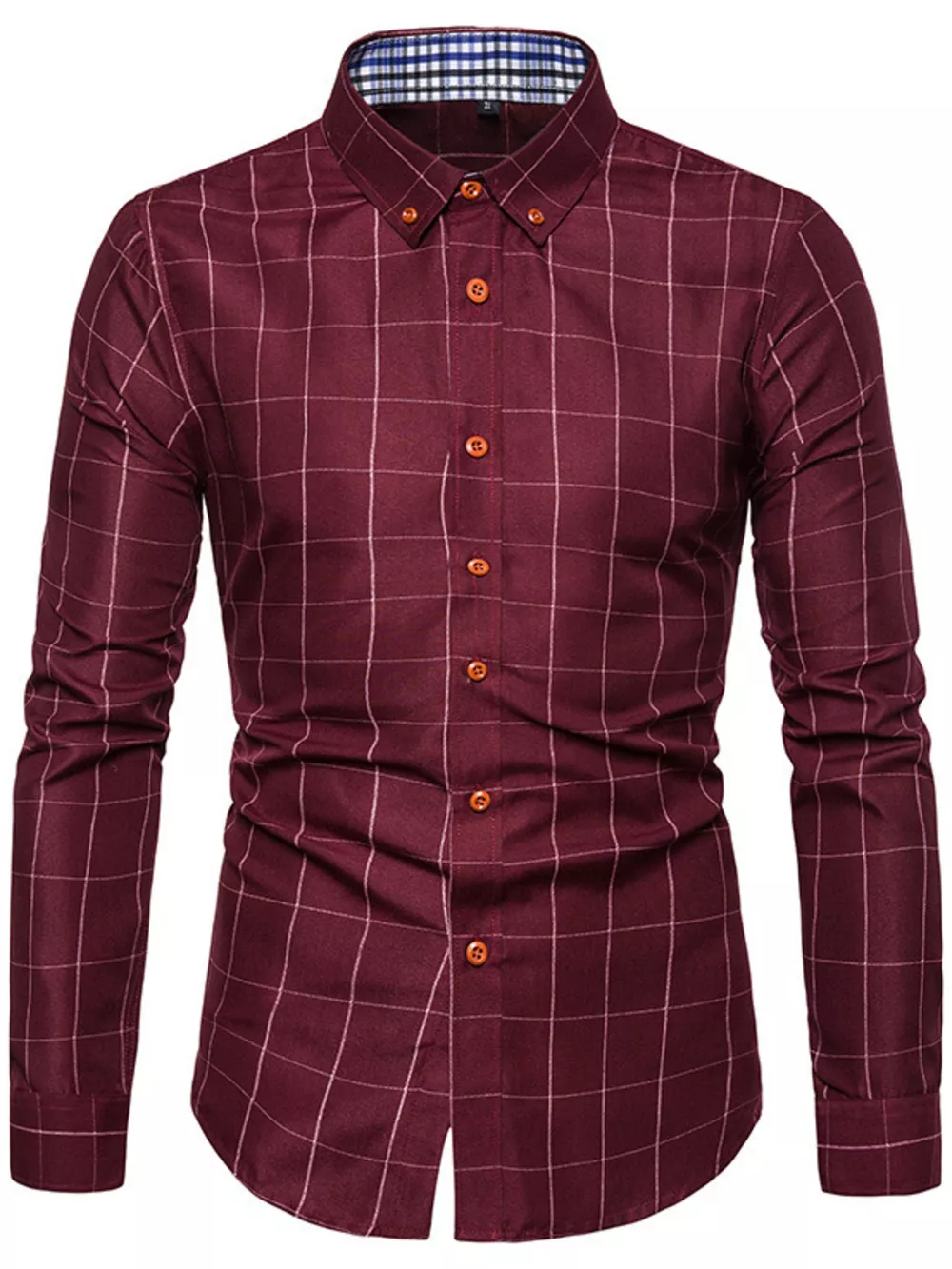 Men's Plus Size Classic Plaid Button-Down Shirt, image 5