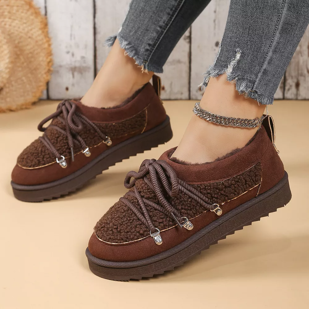Lace Up Round Toe Platform Ankle Boots, image 15