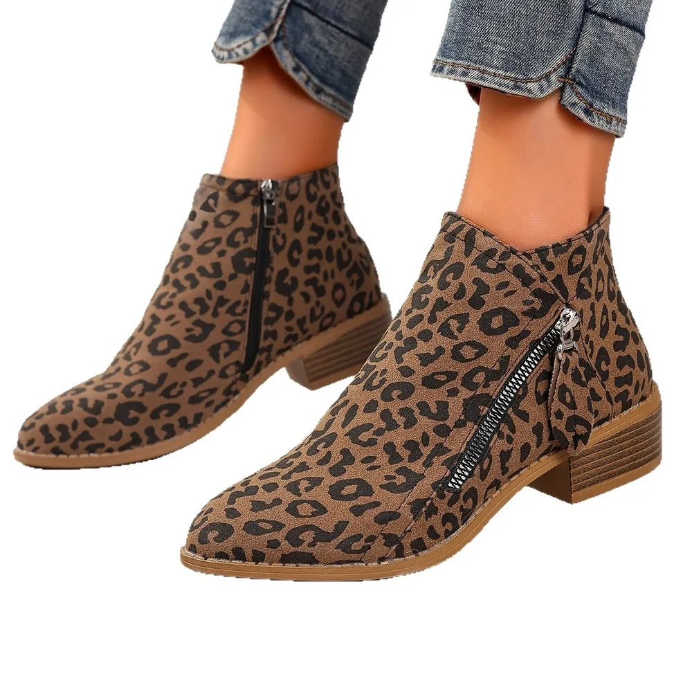 Point Toe Block Heels Boots, image 9