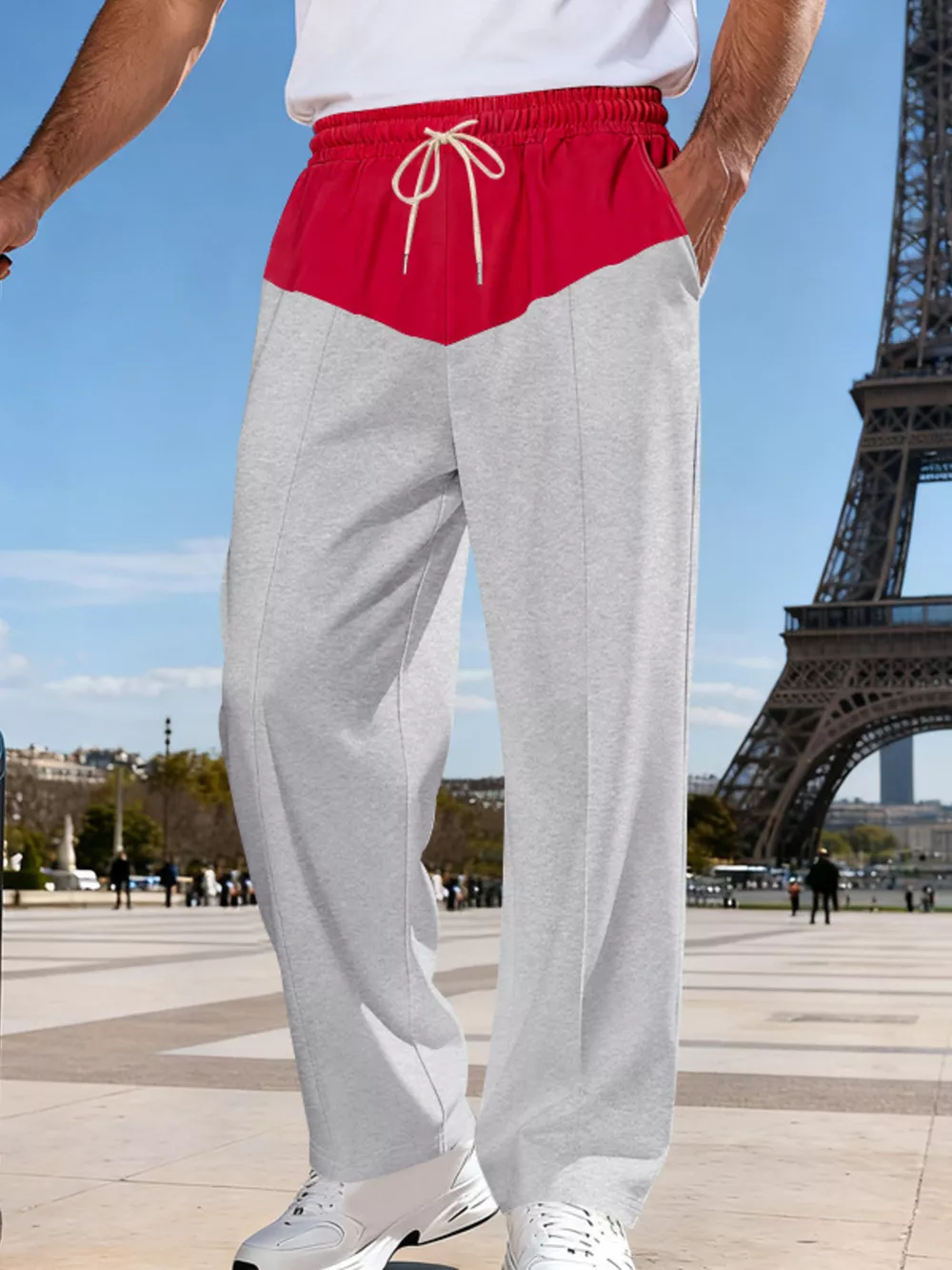 Men's Full Size Two-Tone Relaxed Fit Pants Plus Size, image 11