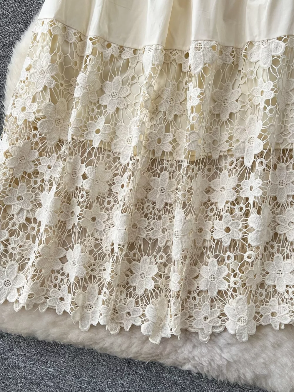 Lace Tiered Elastic Waist Skirt, image 6