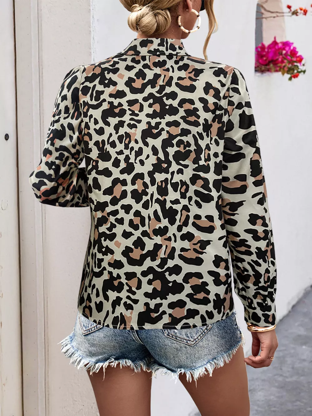 Printed Button-Down Long Sleeve Shirt, image 10