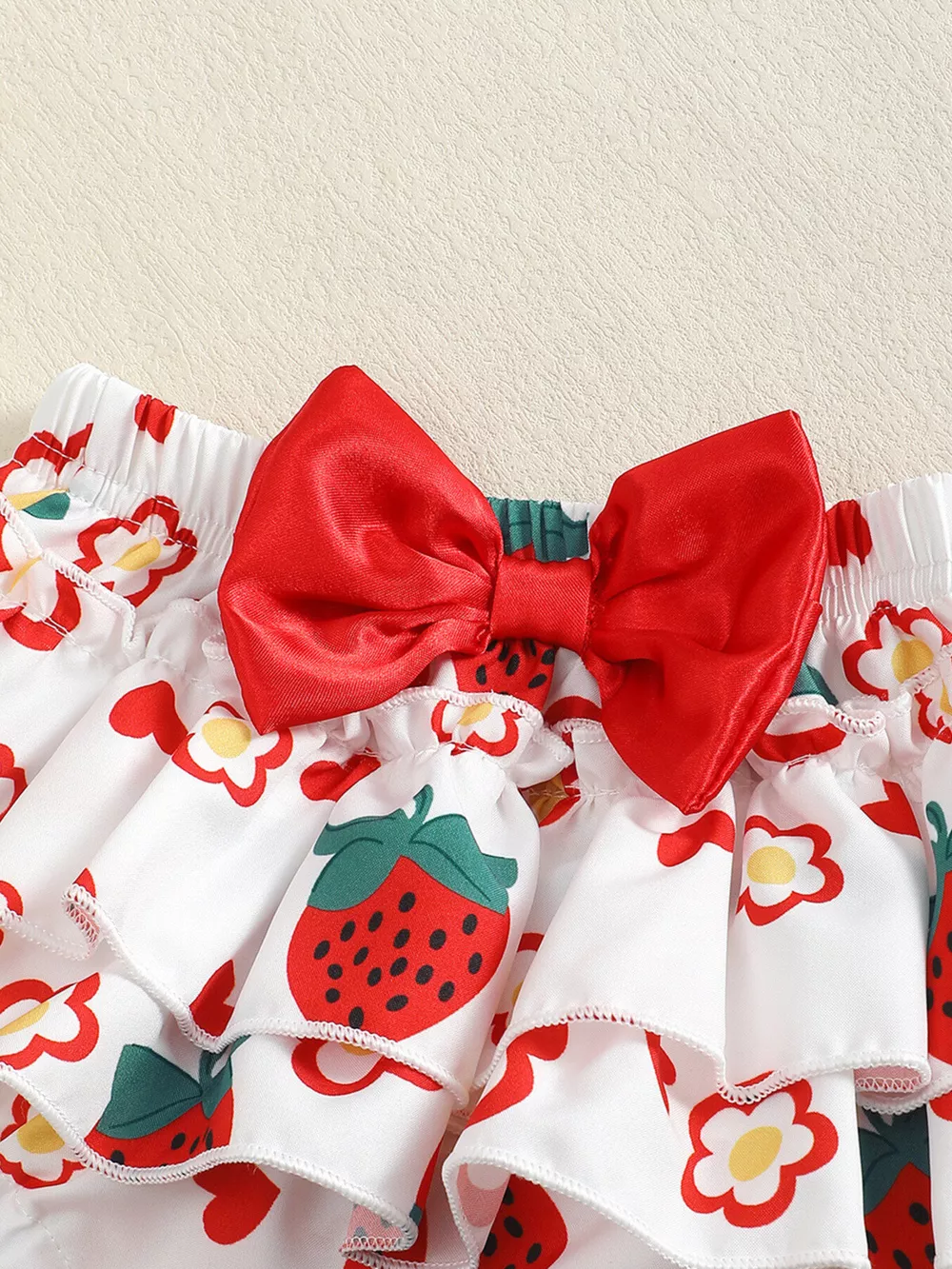 Children's Strawberry Print Cami and Skort Set with Hat, image 3