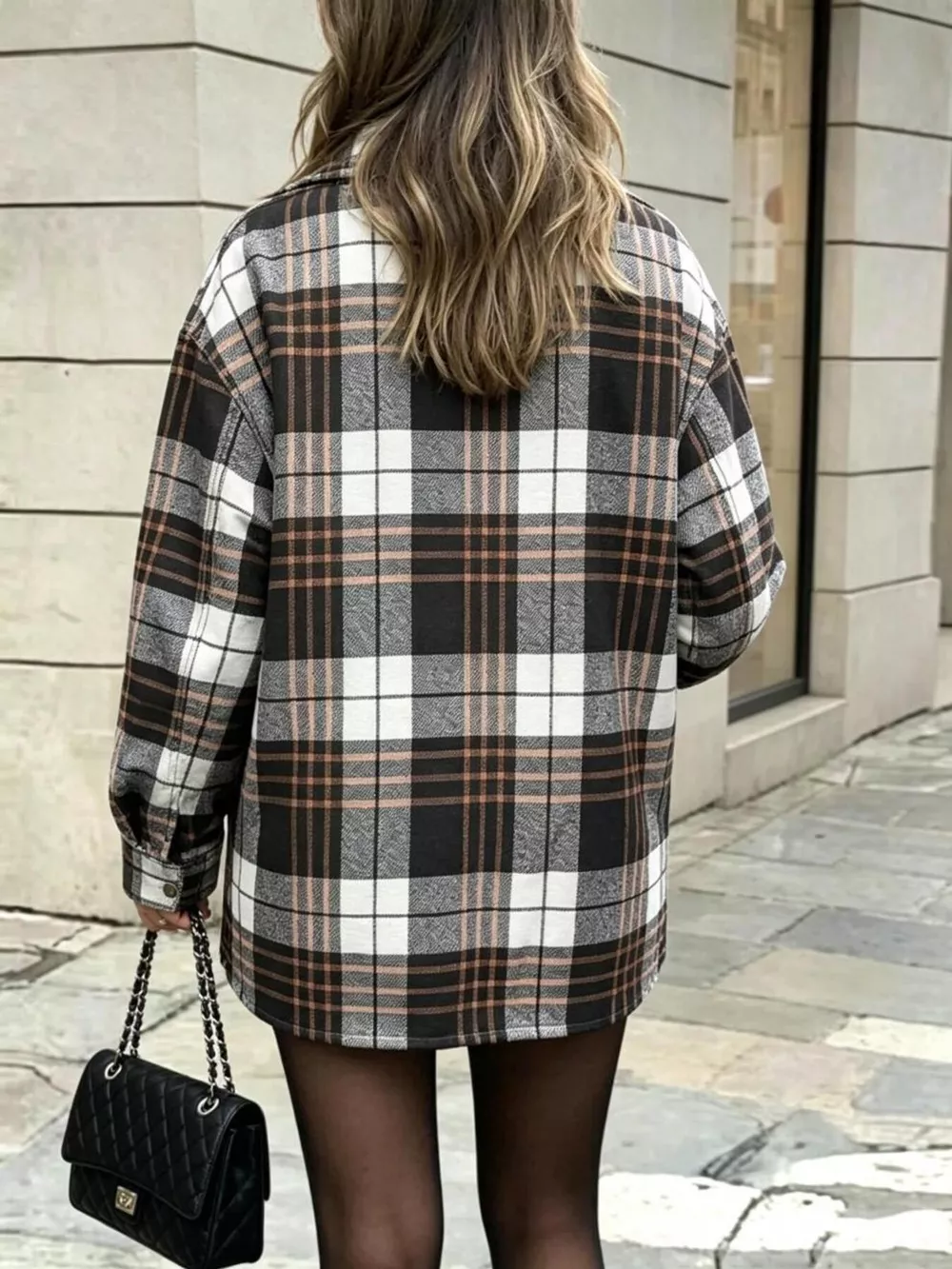 Plaid Snap Down Shacket, image 5