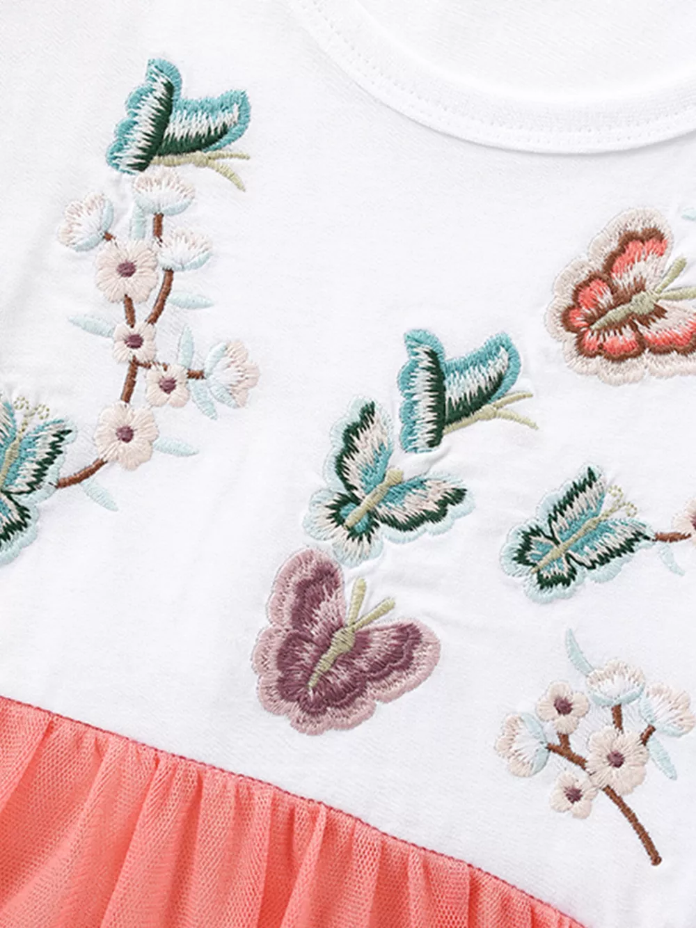 Children's Butterfly Embroidered Tulle Dress, image 3