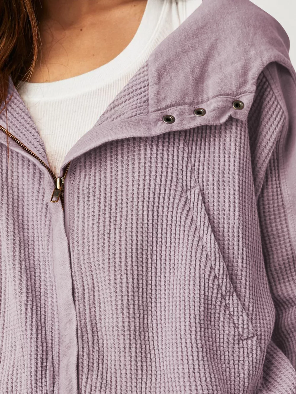 Waffle Knit Zip-Up Jacket, image 5