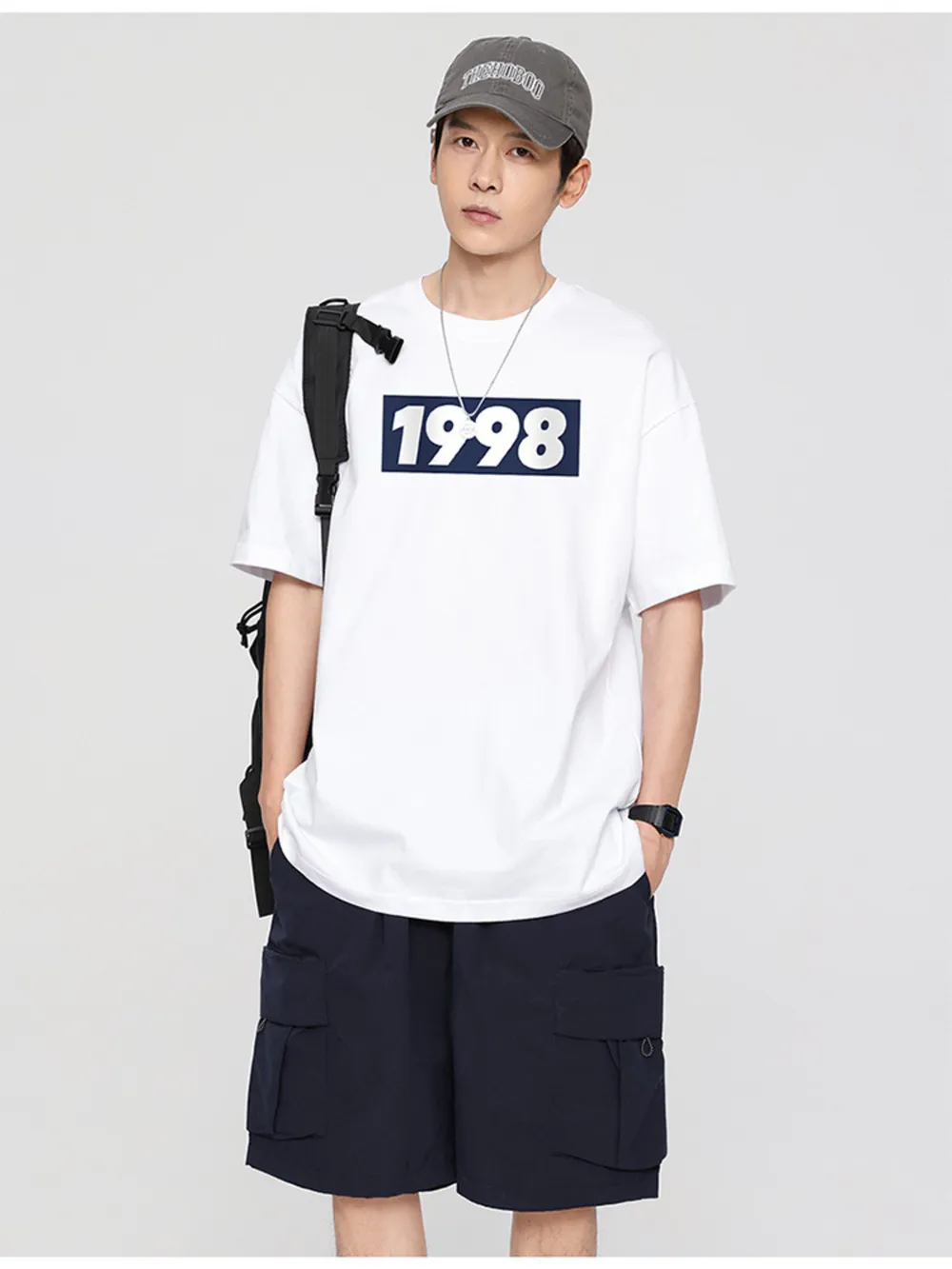 Men's Full Size 1998 Graphic Round Neck T-Shirt Plus Size, image 5