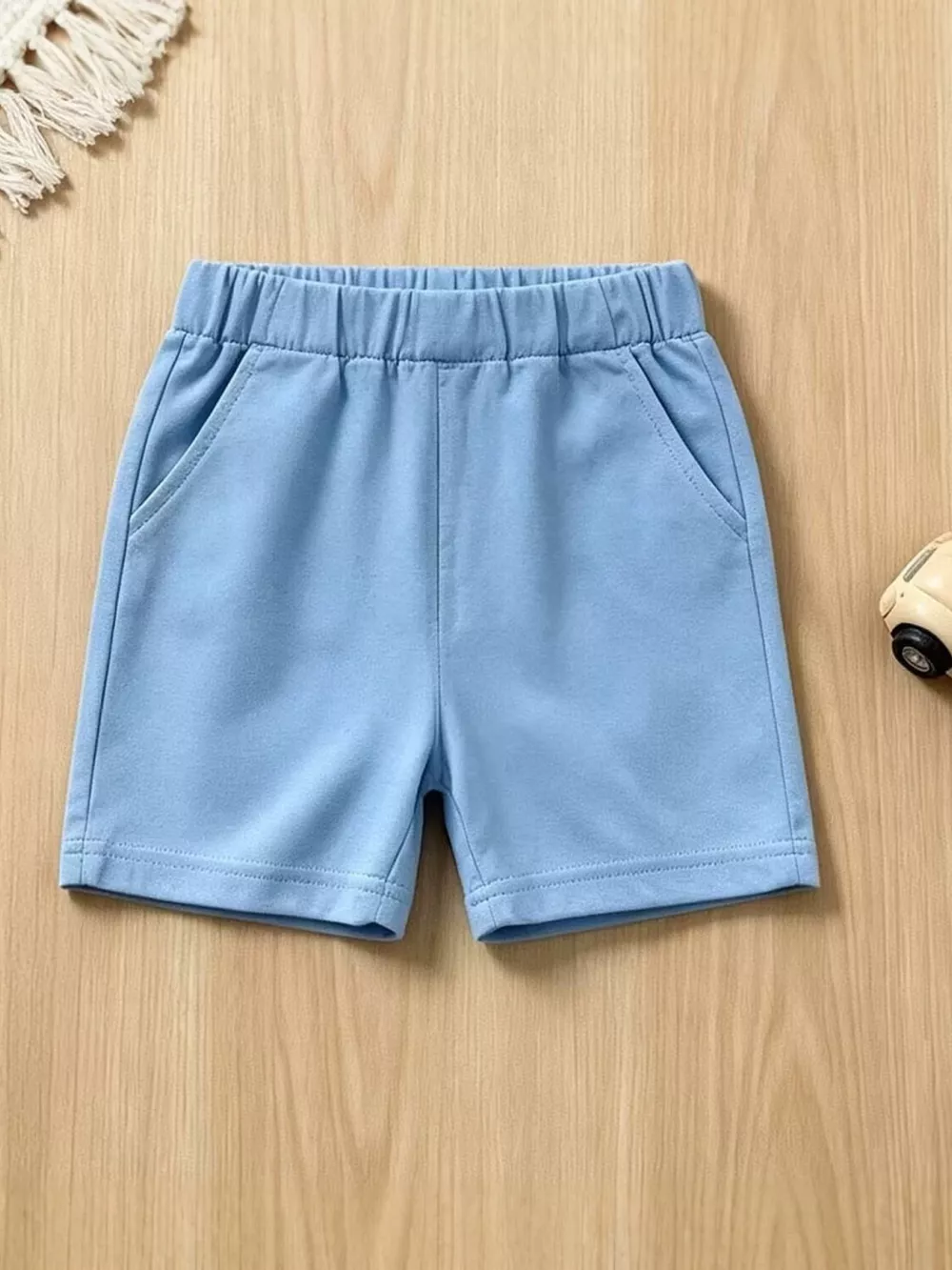 Children's Striped Polo Shirt & Shorts Set with Apple Embroidery, image 7