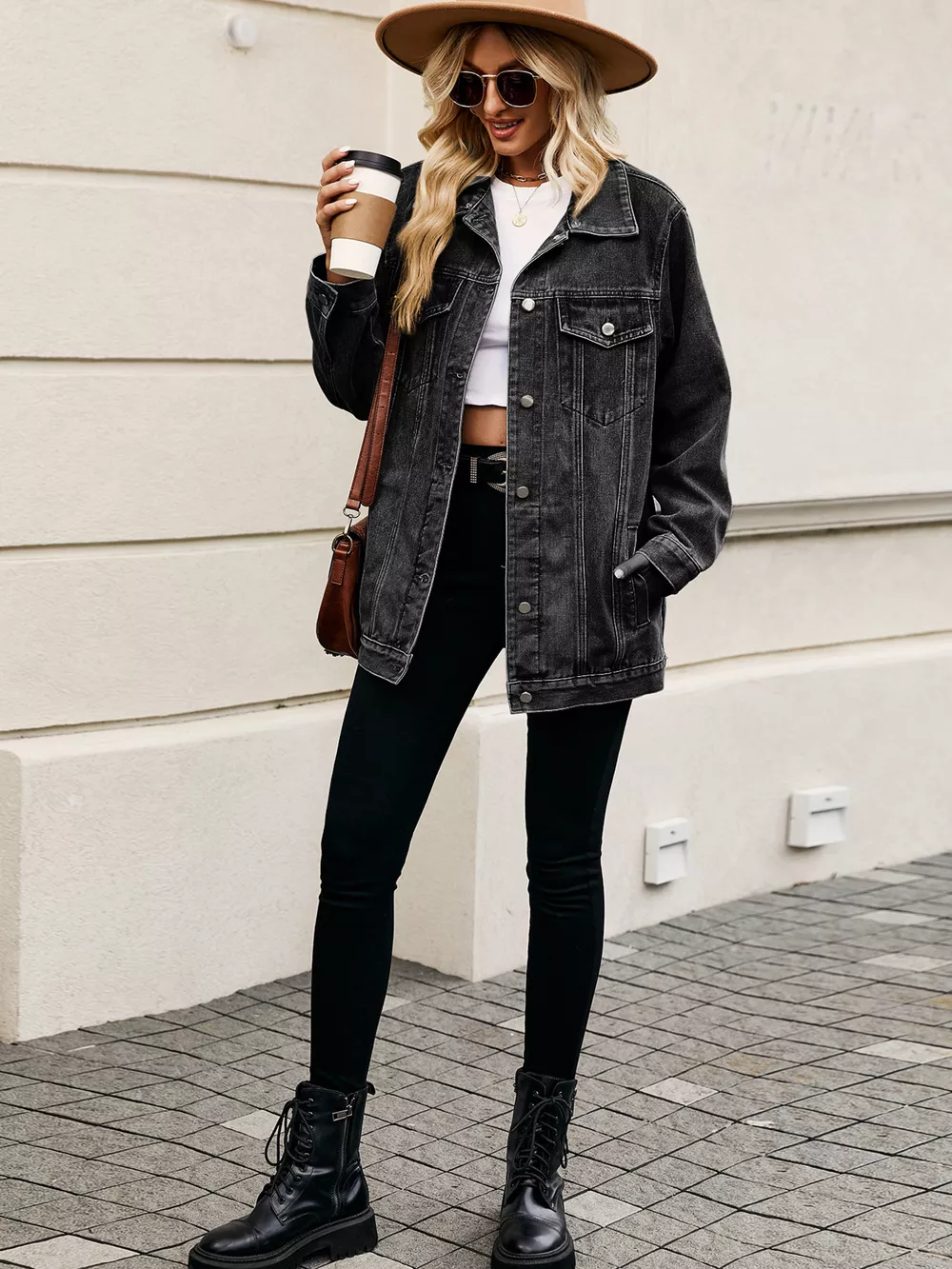 Button Up Long Sleeve Denim Jacket, image 12