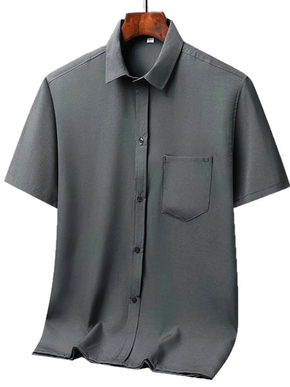 Men's Full Size Button Up Short Sleeve Shirt Plus Size, image 5
