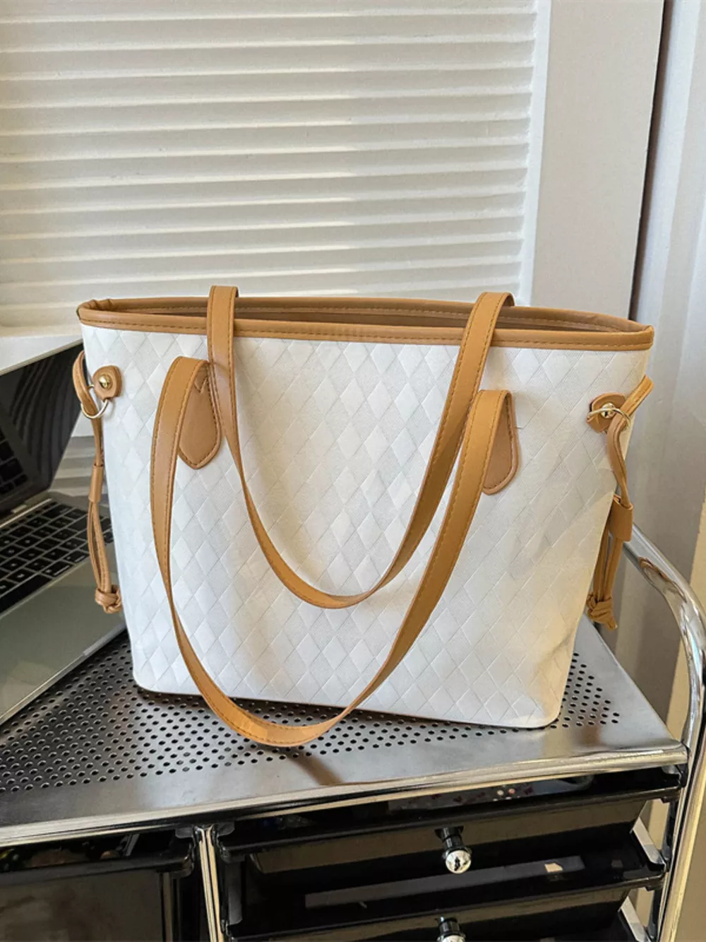 Woven Pattern Tote Bag, image 12