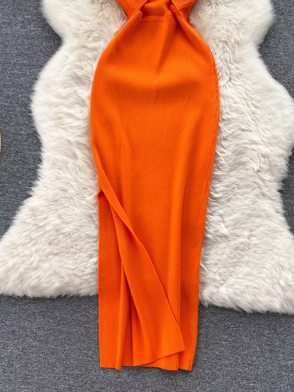 Knot Back Sleeveless Knit Bodycon Midi Dres, image 13