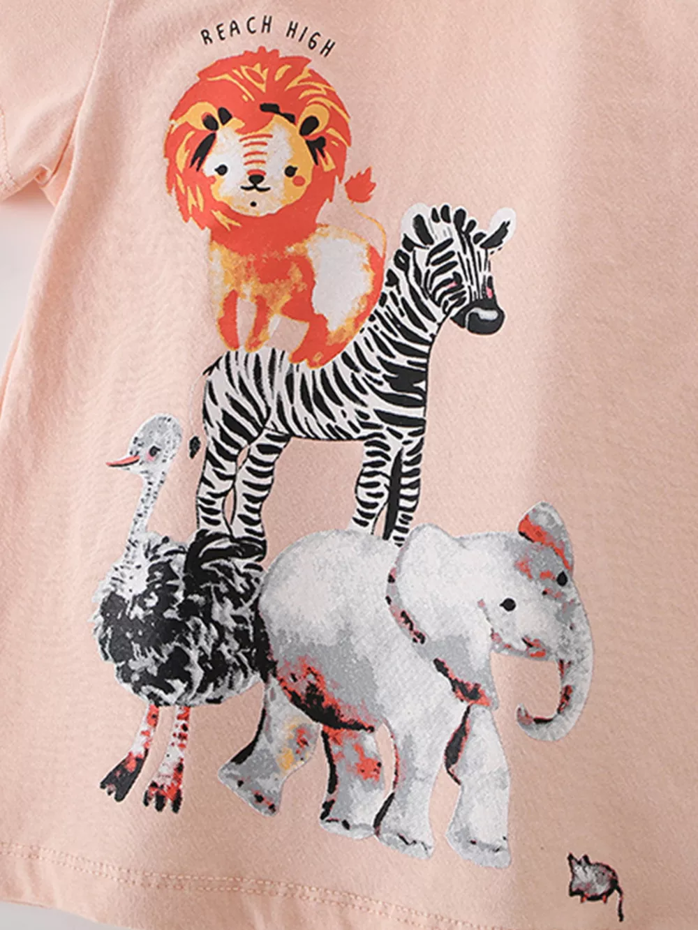 Children's Cute Animal Graphic Crew Neck T-Shirt, image 3