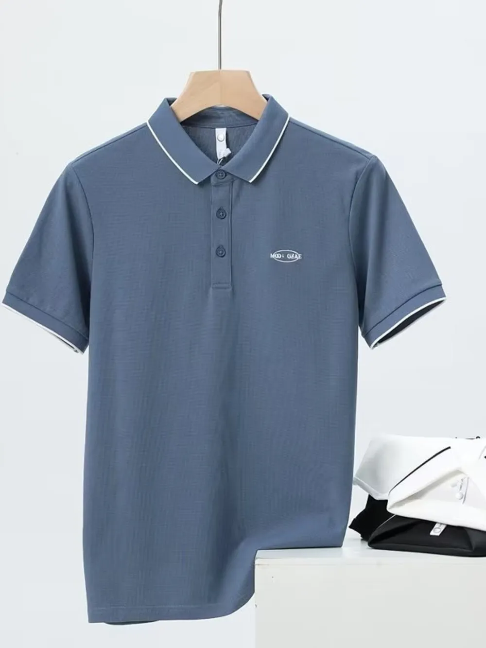 Men's Contrast Trim Short Sleeve Polo, image 2