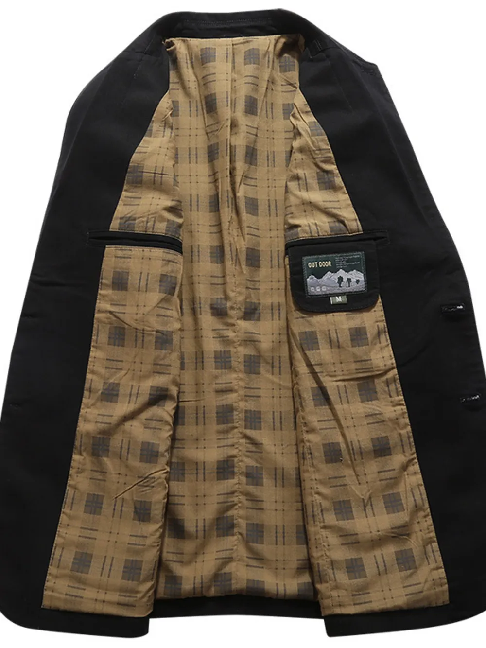 Men's Plus Size Button Up Long Sleeve Blazer, image 3