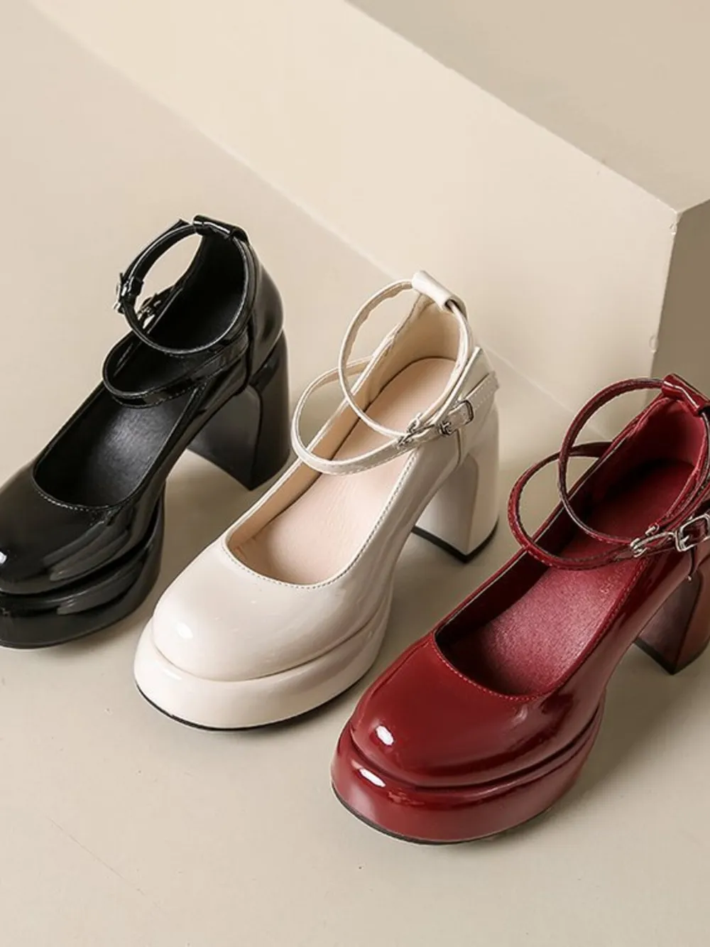 Patent Leather Mary Jane Platform Pumps, image 3