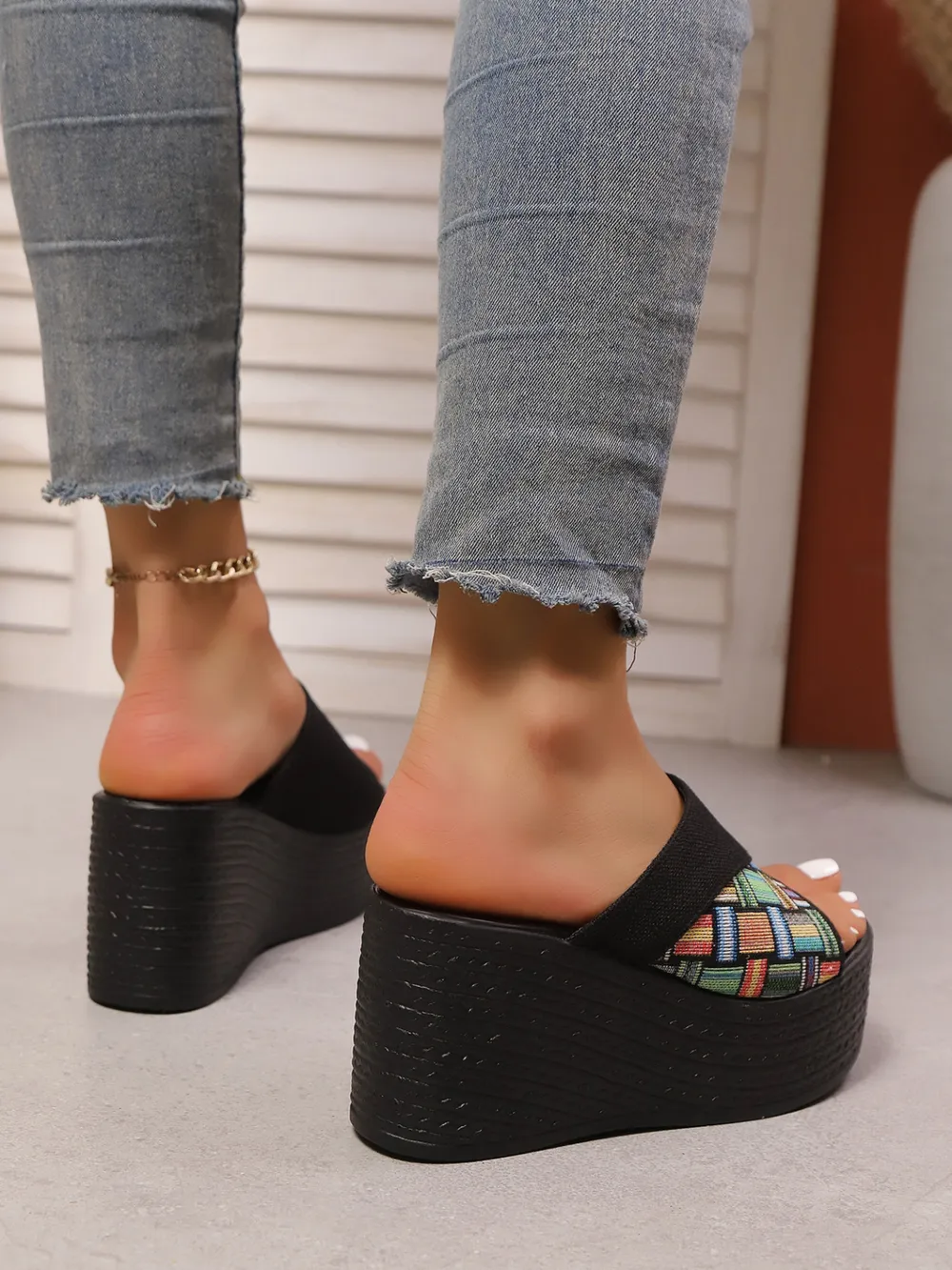 Open Toe Platform Wedge Sandals, image 3