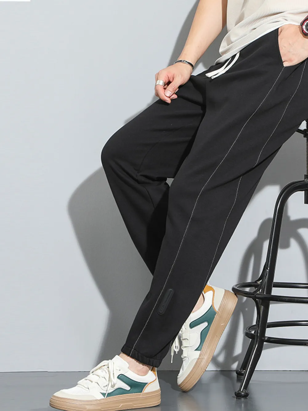 Men's Full Size Casual Drawstring Joggers Plus Size, image 2