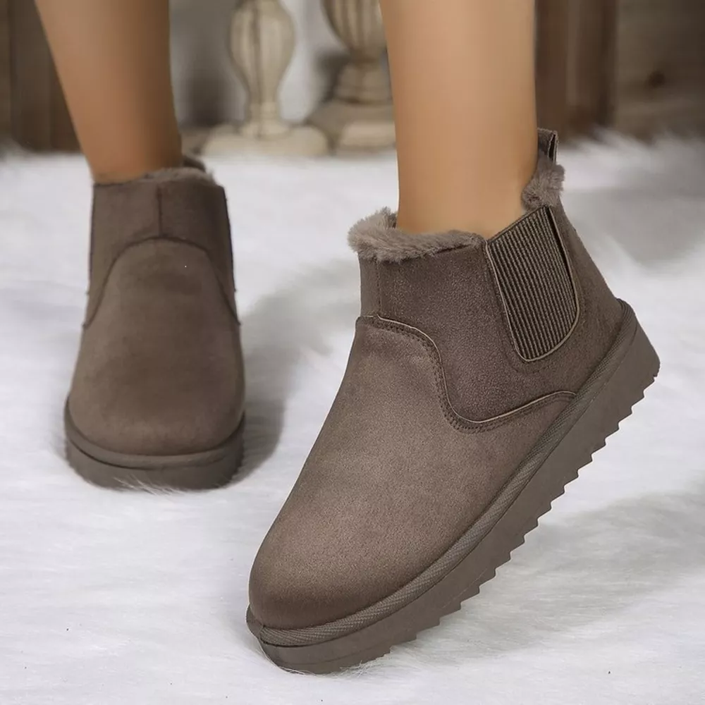 Plush Lined Slip-On Chelsea Winter Boots, image 3