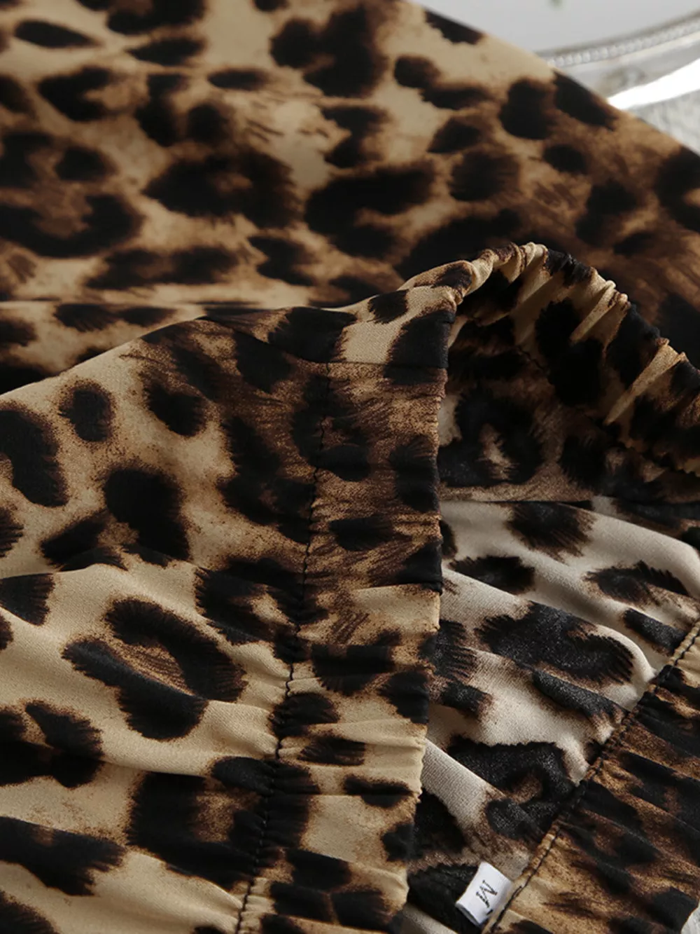 Leopard Cardigan and Wide Leg Pants Lounge Set, image 8