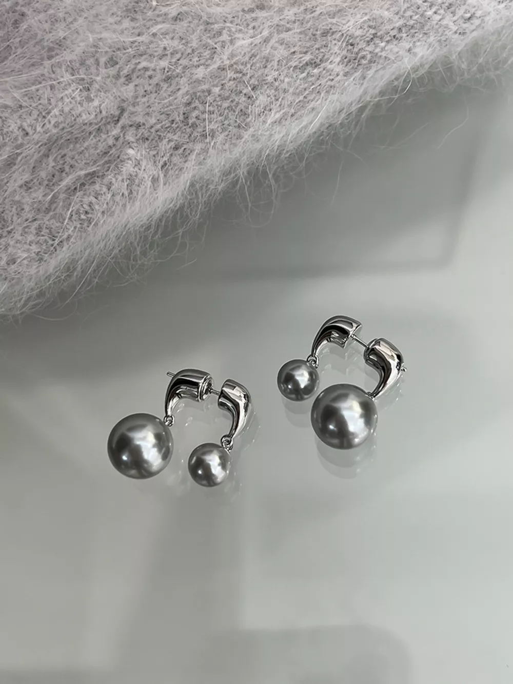 Pearl Alloy Drop Earrings, image 6
