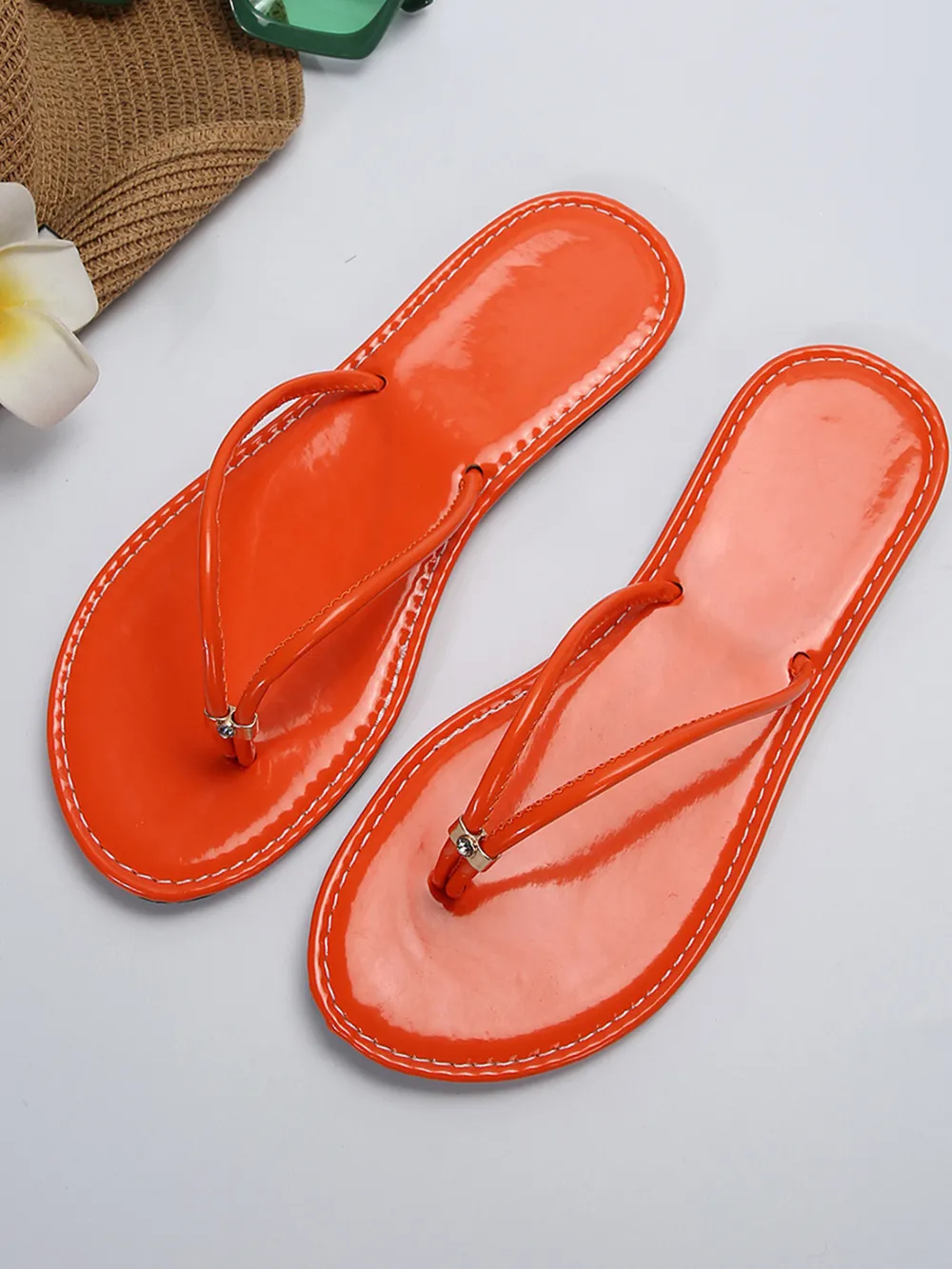 Toe Post Flats Sandals, image 8