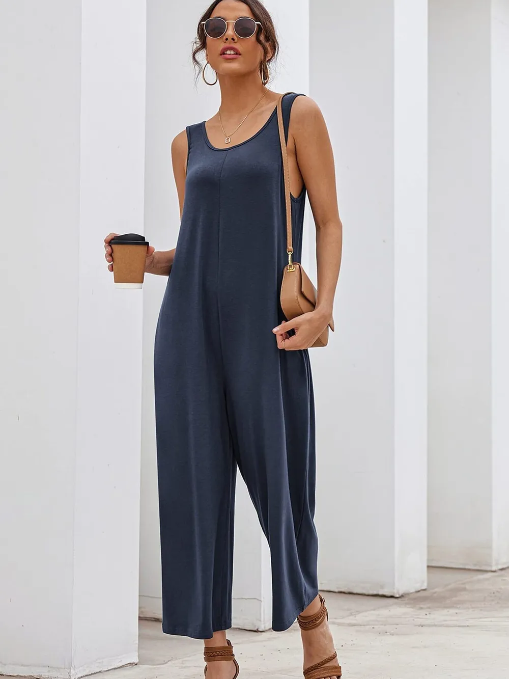 Sleeveless Wide Leg Casual Jumpsuit, image 12