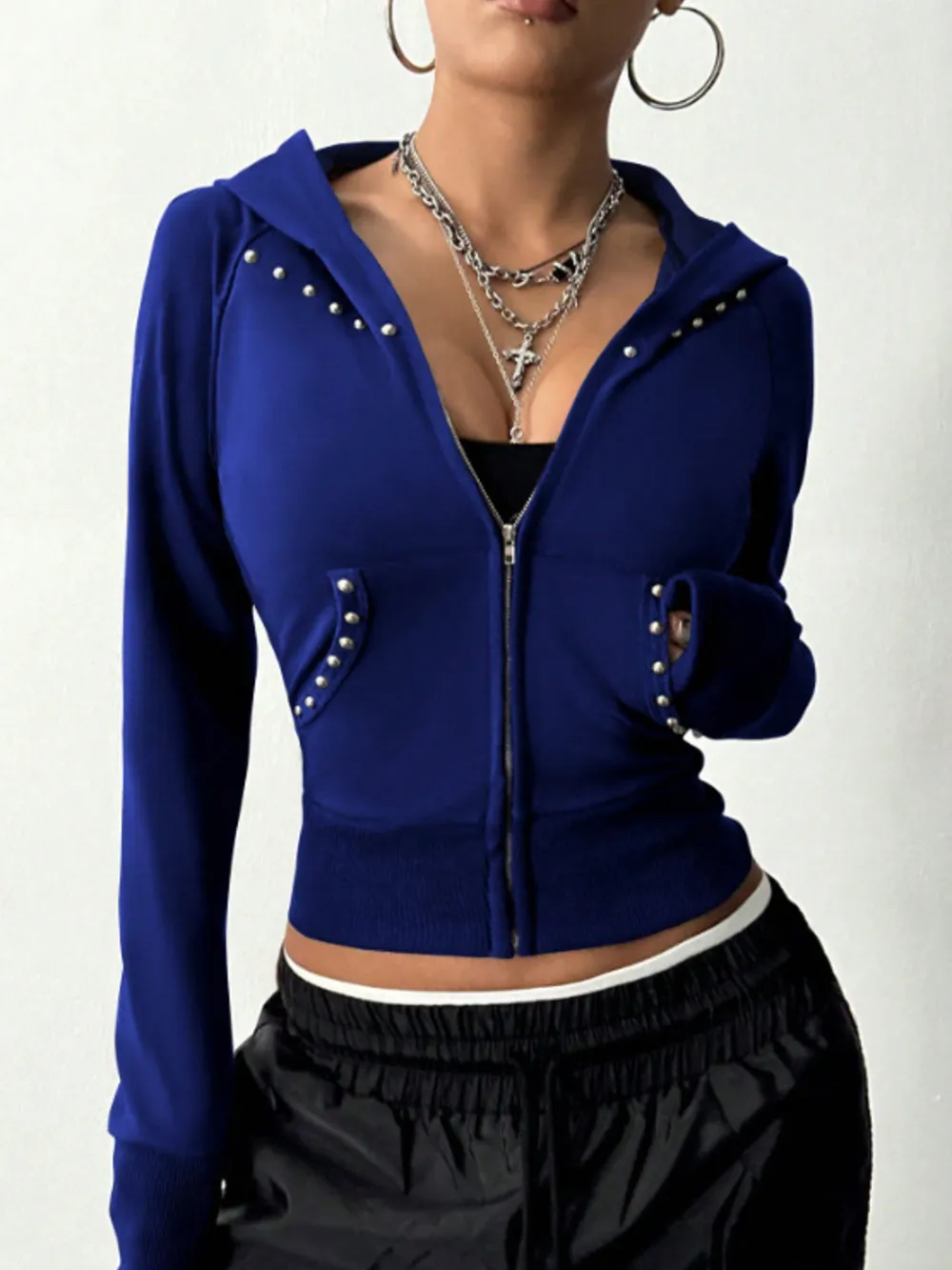 Zip-Up Long Sleeve Hoodie, image 34