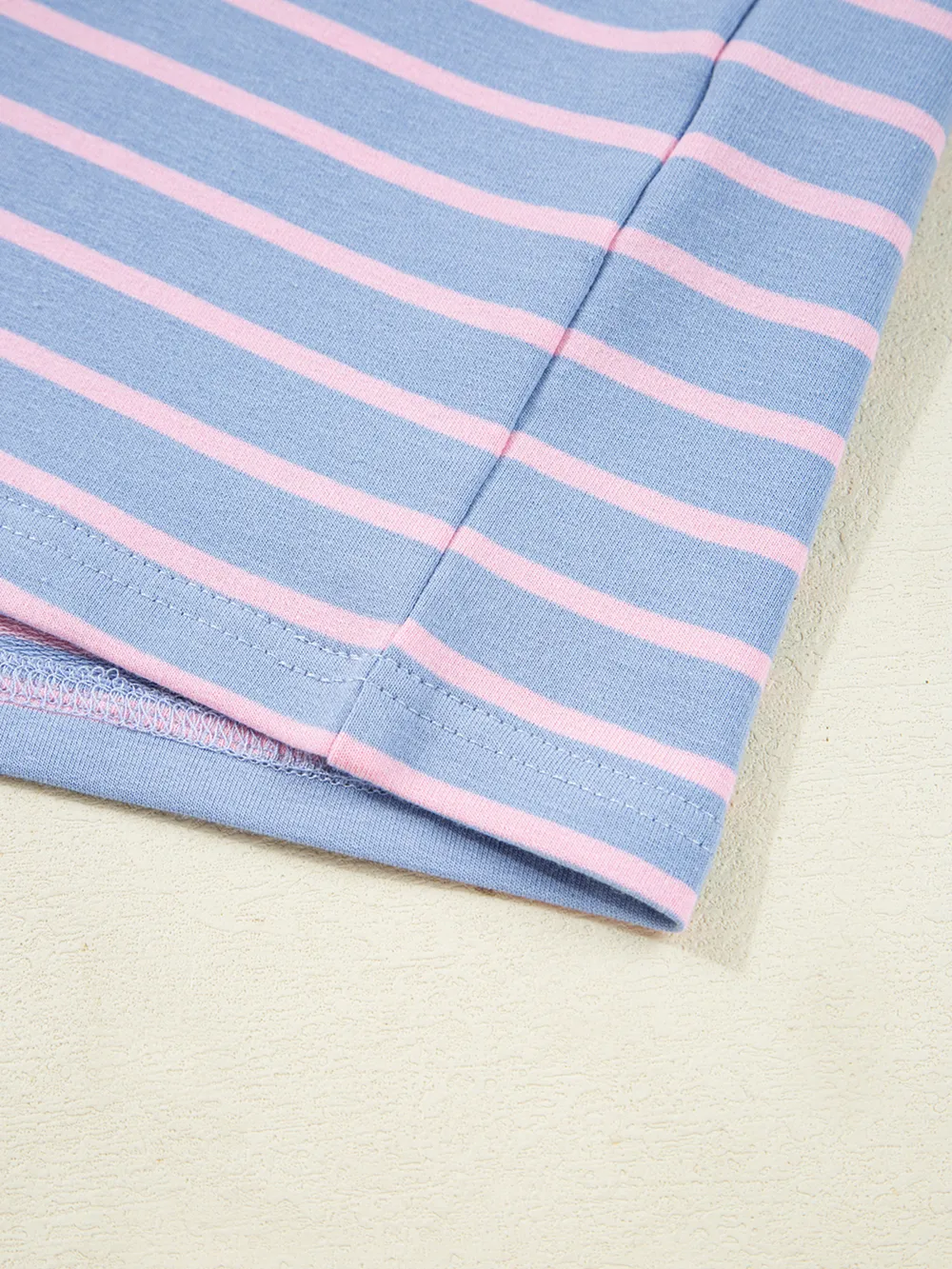 Stripe Oversize Contrast Trim Drop Shoulder Sweatshirt, image 7