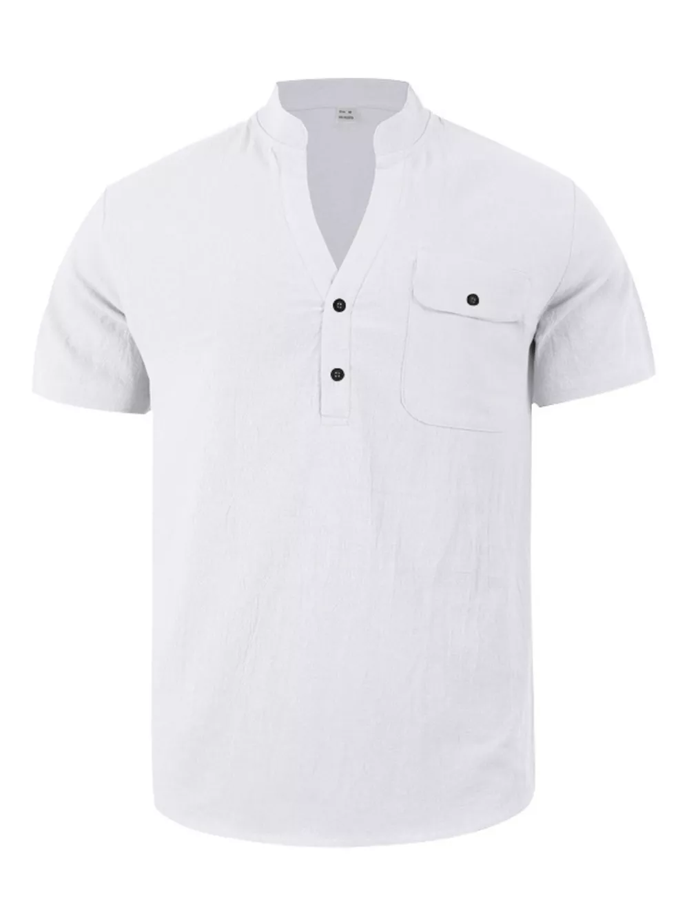 Men's Full Size Button Detail Short Sleeve Shirt Plus Size, image 4