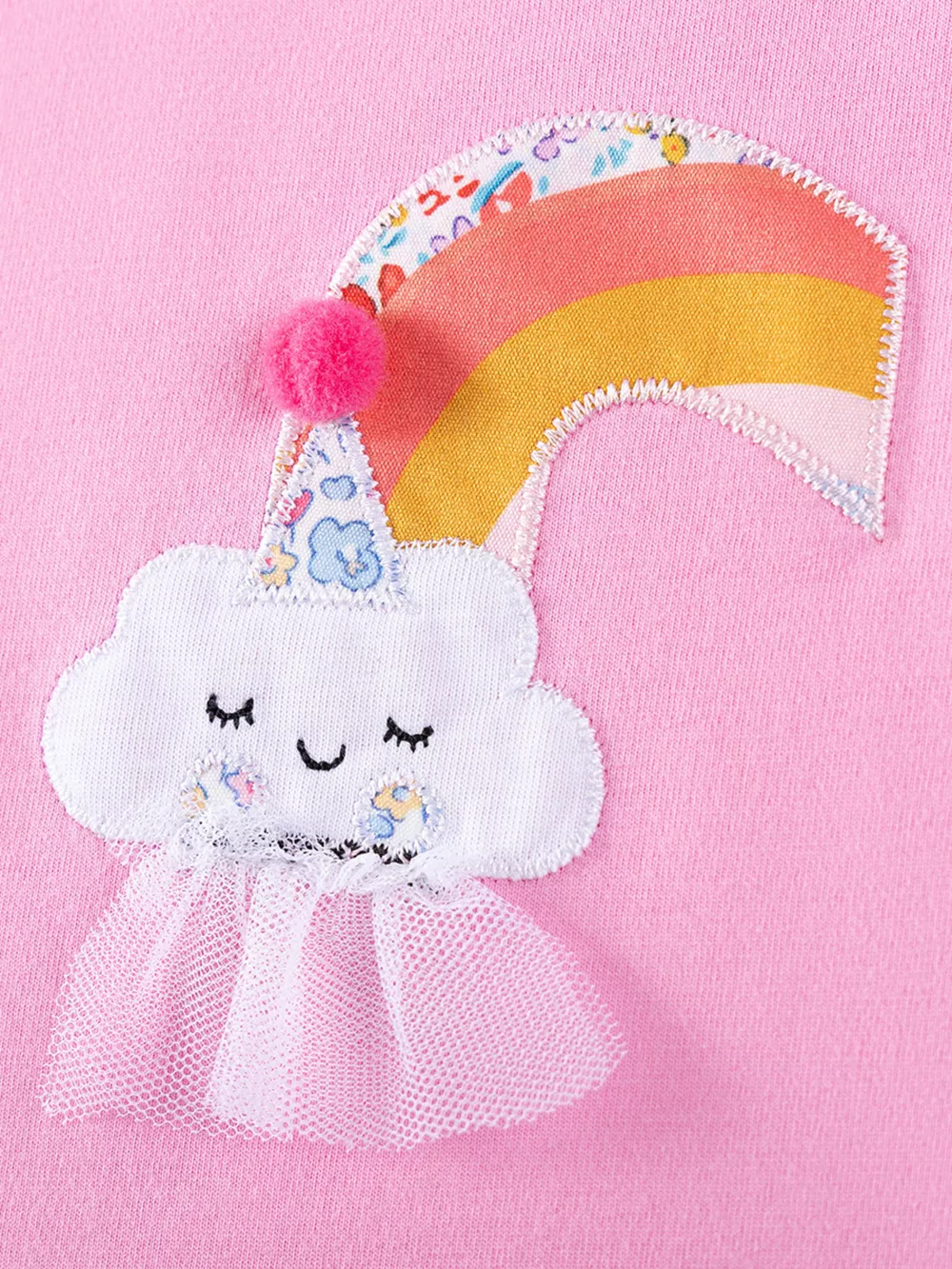 Children's Rainbow Cloud Applique Top and Tulle Skirt Set, image 5