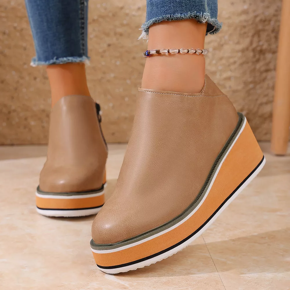 Wedge Ankle Boots with Zipper, image 16