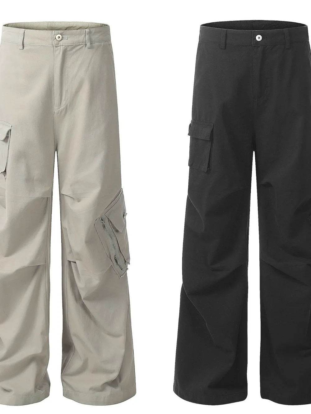 Men's Wide Leg Cargo Pants, image 3