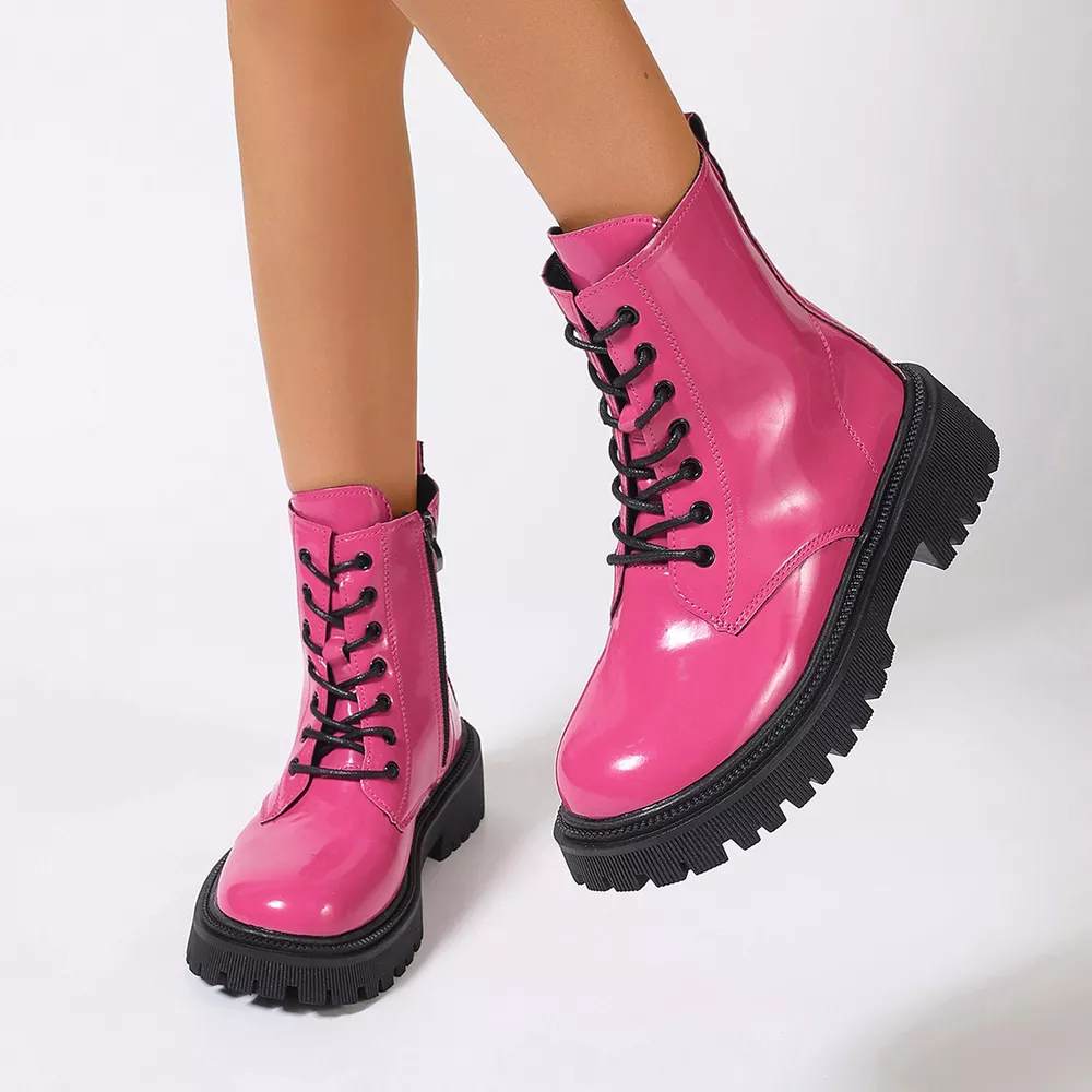 Lace-Up Platform Combat Boots, image 8