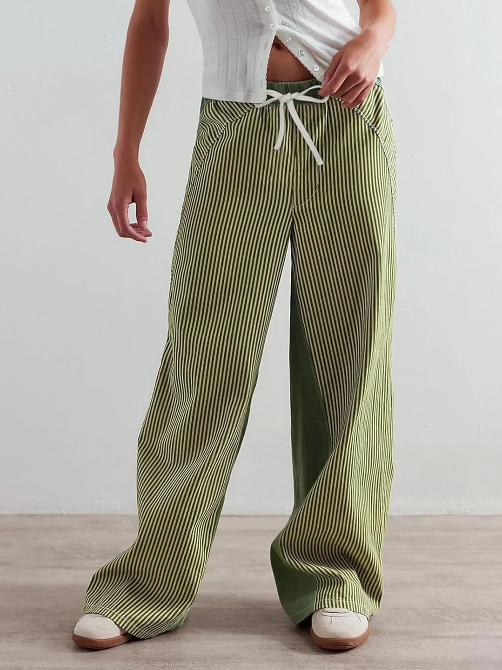Striped Wide Leg Jeans, image 18