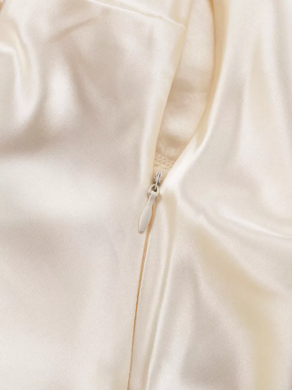 Satin Tie Shoulder Deep V-Neck Dress, image 9