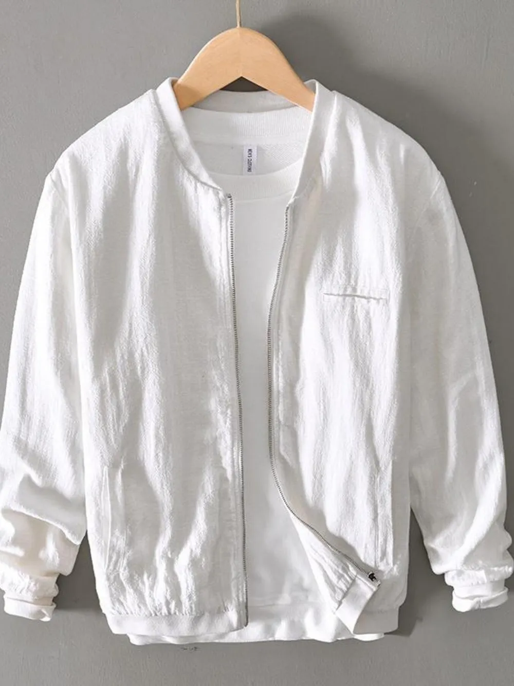 Men's Plus Size Zip Up Long Sleeve Jacket, image 6