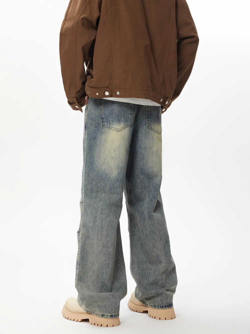 Men's Relaxed Fit Wide Leg Jeans, image 4