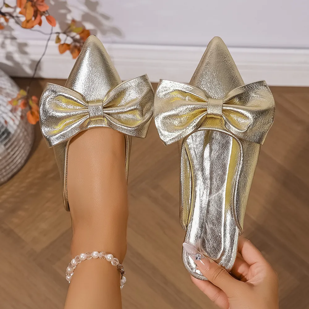 Pointed Toe Bow Sandals, image 7
