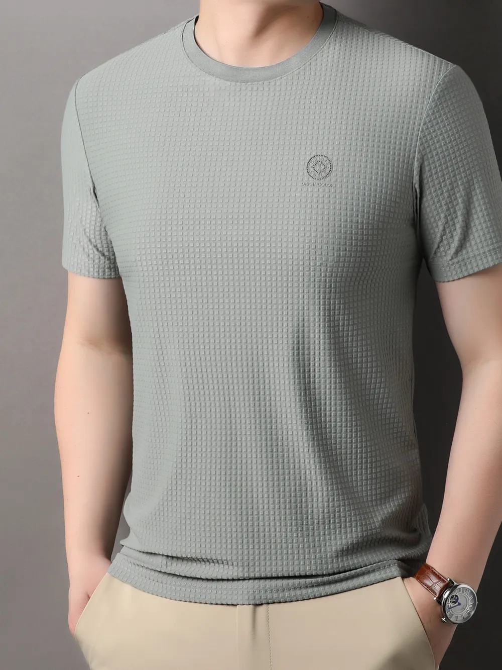 Men's Full Size Round Neck Short Sleeve T-Shirt Plus Size, image 4