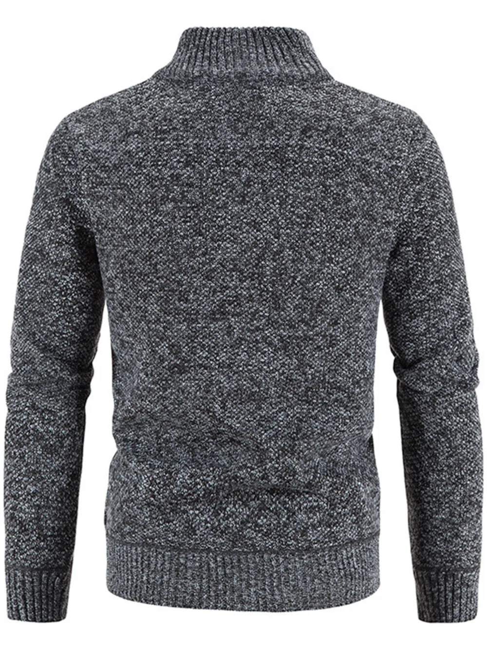 Men's Plus Size Zip-Up Long Sleeve Cardigan, image 9