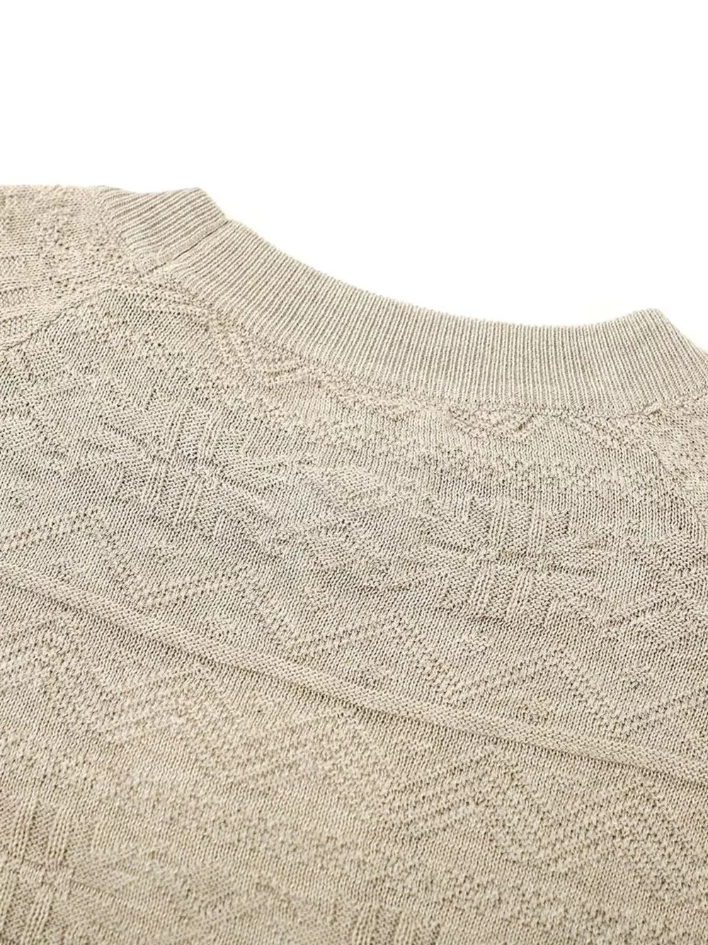 Men's Short Sleeve Geometric Textured Knit Top, image 6