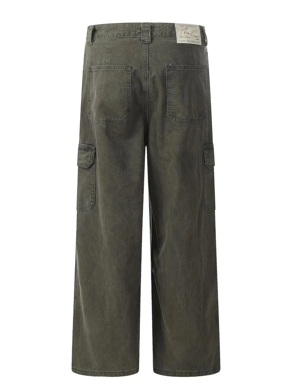 Men's Washed Cargo Wide Leg Jeans, image 6